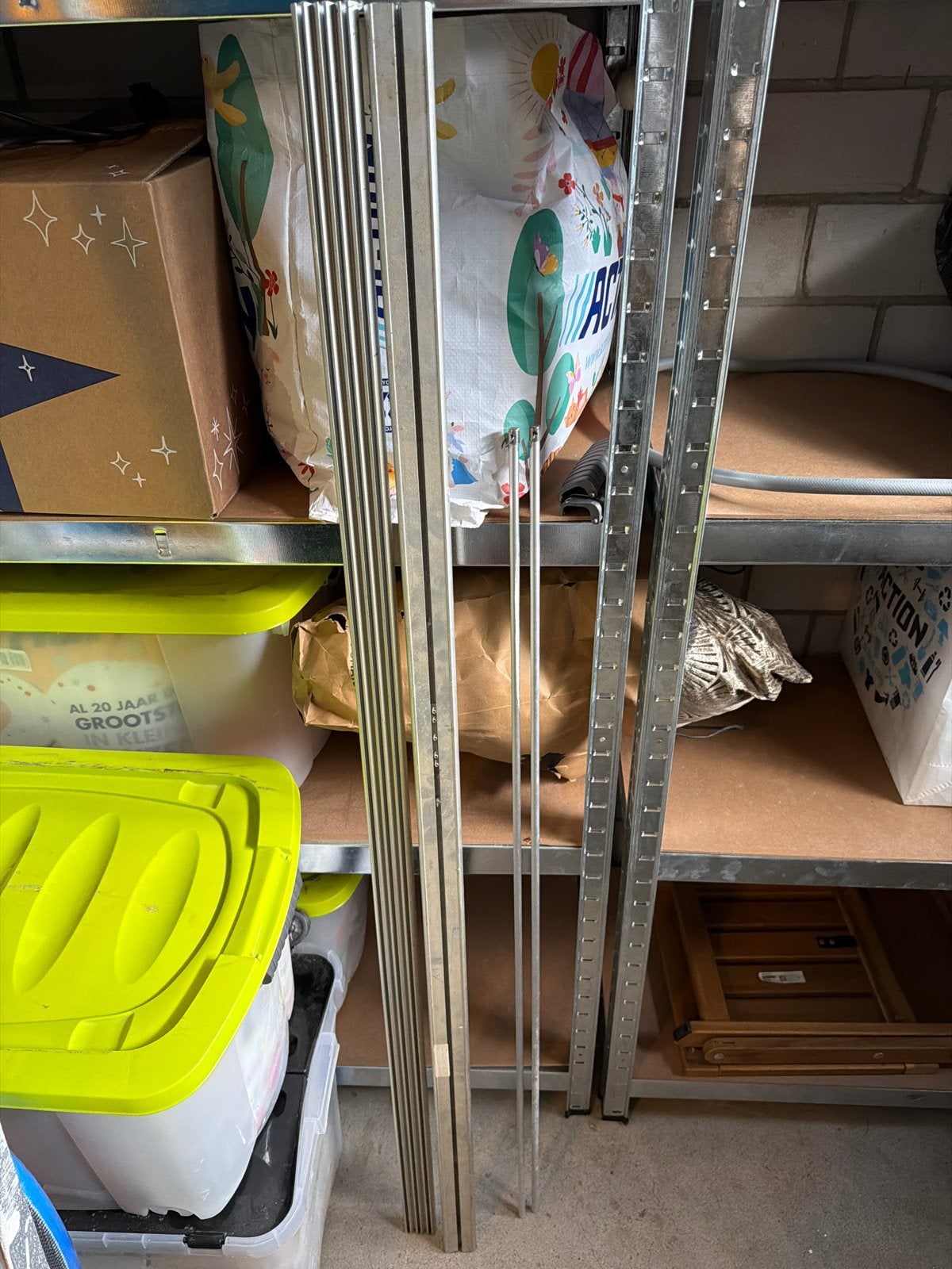 IKEA gordijnrails KVARTAL incl 2 trekstangen, Ophalen, Inclusief montageonderdelen, Gebruikt, Metaal