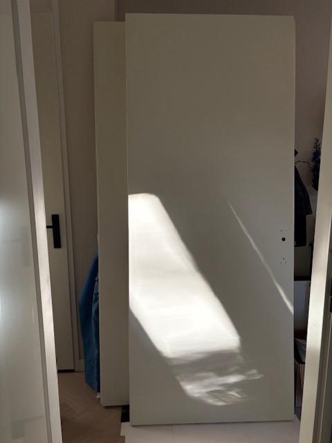 2x Svedex opdek deuren gebroken wit 231,5 x 93 cm, Doe-het-zelf en Verbouw, Deuren en Horren, Ophalen, Gebruikt, Binnendeur, 215 cm of meer