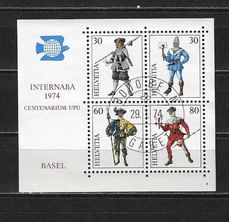 Zwitserland Helvetica Mi. blok 22, Ophalen of Verzenden, Gestempeld