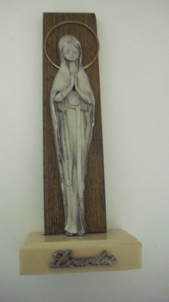 Lourdes-Beeld, Antiek en Kunst, Zilver, Gepatineerd, Ophalen of Verzenden, 20 - 50 cm
