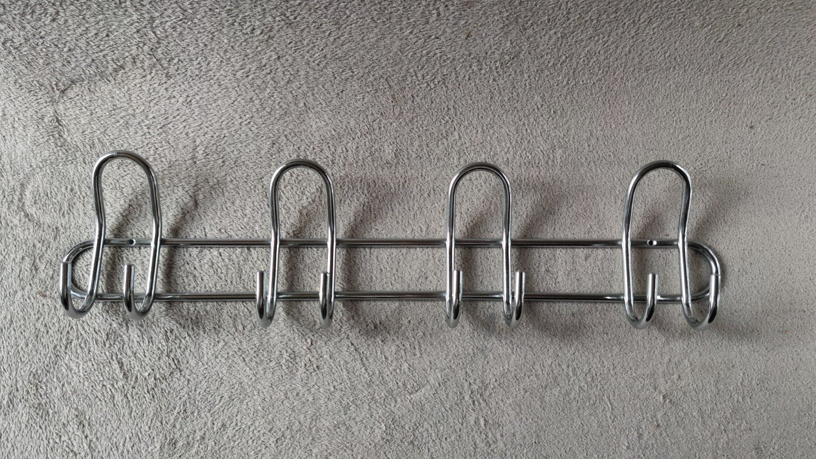 TOPSTAAT Metalen Wandkapstok met 4 dubbele haken, Wandkapstok, Gebruikt, Ophalen of Verzenden, Minder dan 100 cm