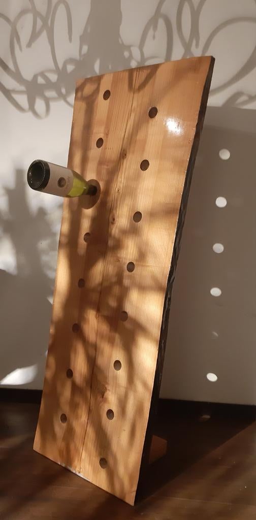 Houten wijnrek schaaldeel boom hoogte 140, Ophalen, Nieuw, 25 flessen of meer, 75 cm of meer
