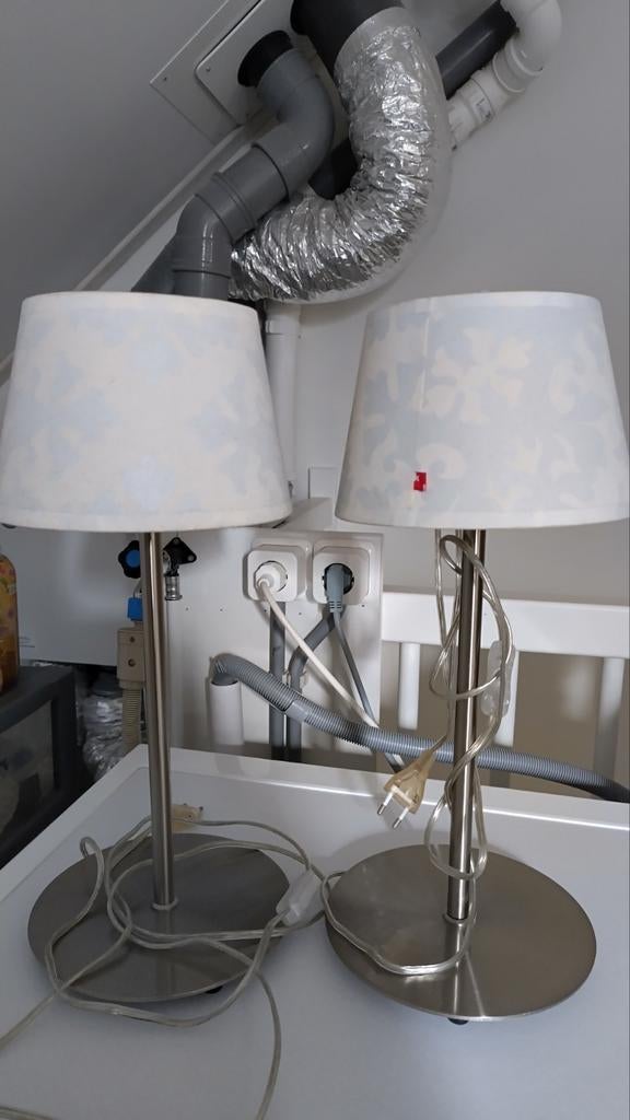 Twee lampen, nog in goede staat, gratis op te halen, Gebruikt, Ophalen of Verzenden, Stof, Modern
