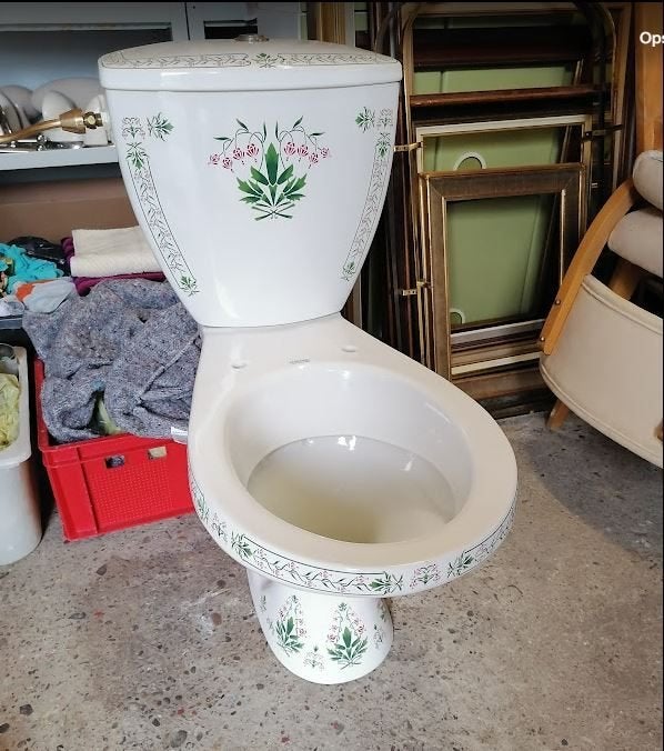 vintage toilet wc Romantik Keramag 70er jaren, Ophalen, Zo goed als nieuw, Steen, Toilet