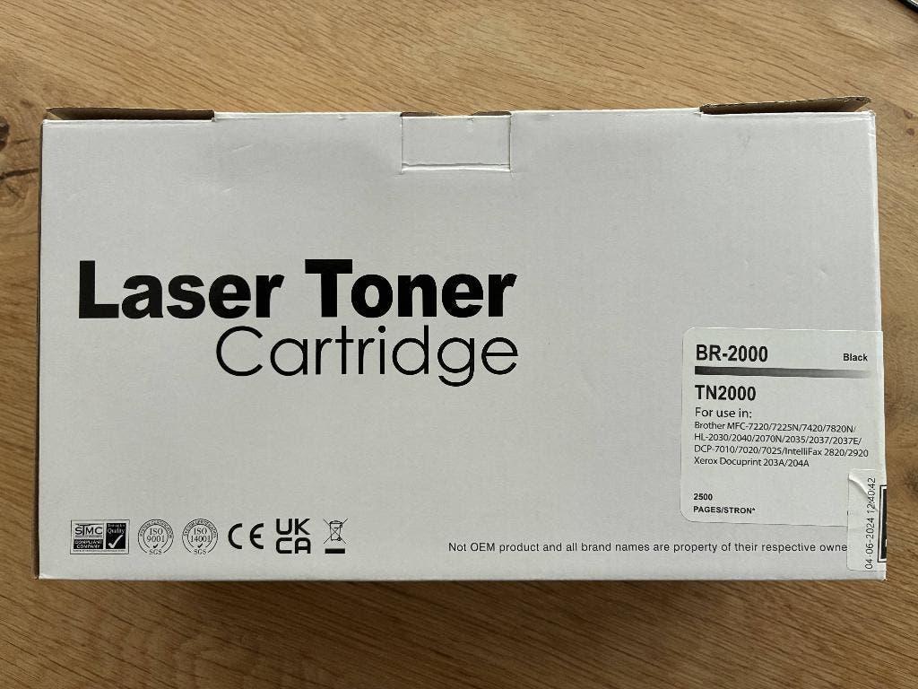 Laser Toner Cartridge BR-2000 TN2000 Zwart Brother printer, Ophalen, Nieuw, Cartridge