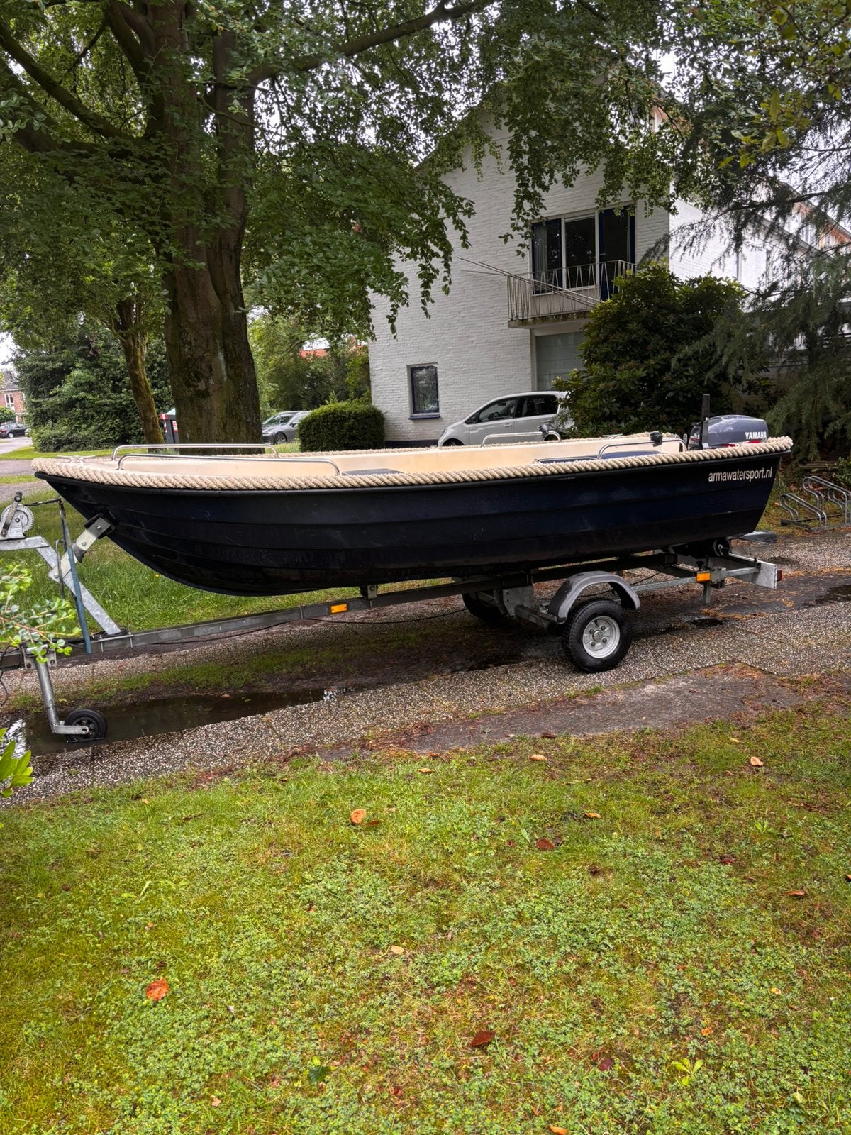 Armawatersports boot met buitenboordmotor en trailer, Watersport en Boten, Motorboten en Motorjachten, Overige merken, Gebruikt