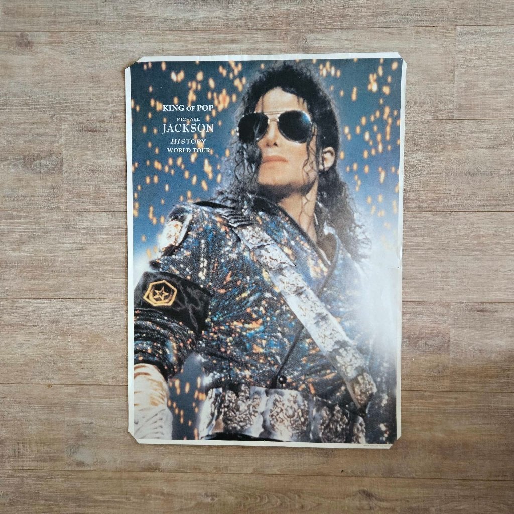 Michael Jackson King of Pop History World Tour Poster, Deurposter of groter, Ophalen of Verzenden, Muziek, Rechthoekig Staand