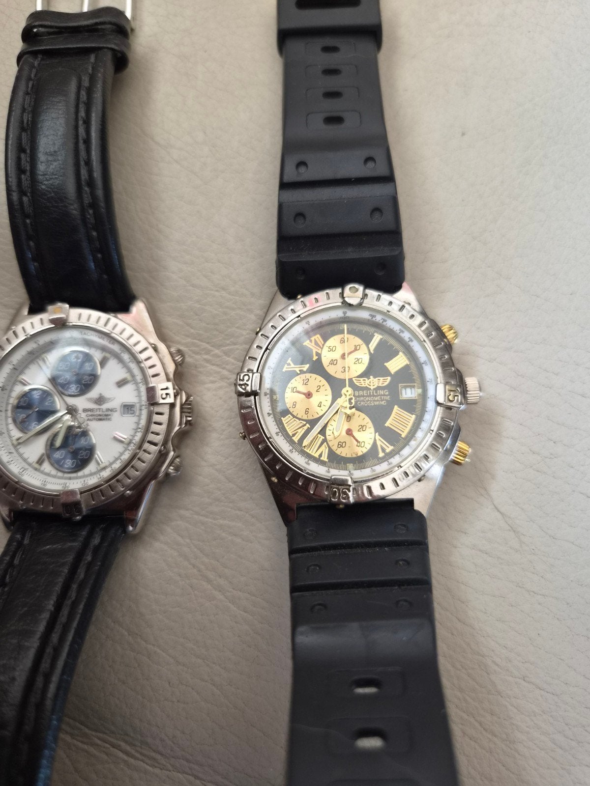 2 x Breitling Chronomat, Staal, Breitling, Polshorloge, Ophalen of Verzenden