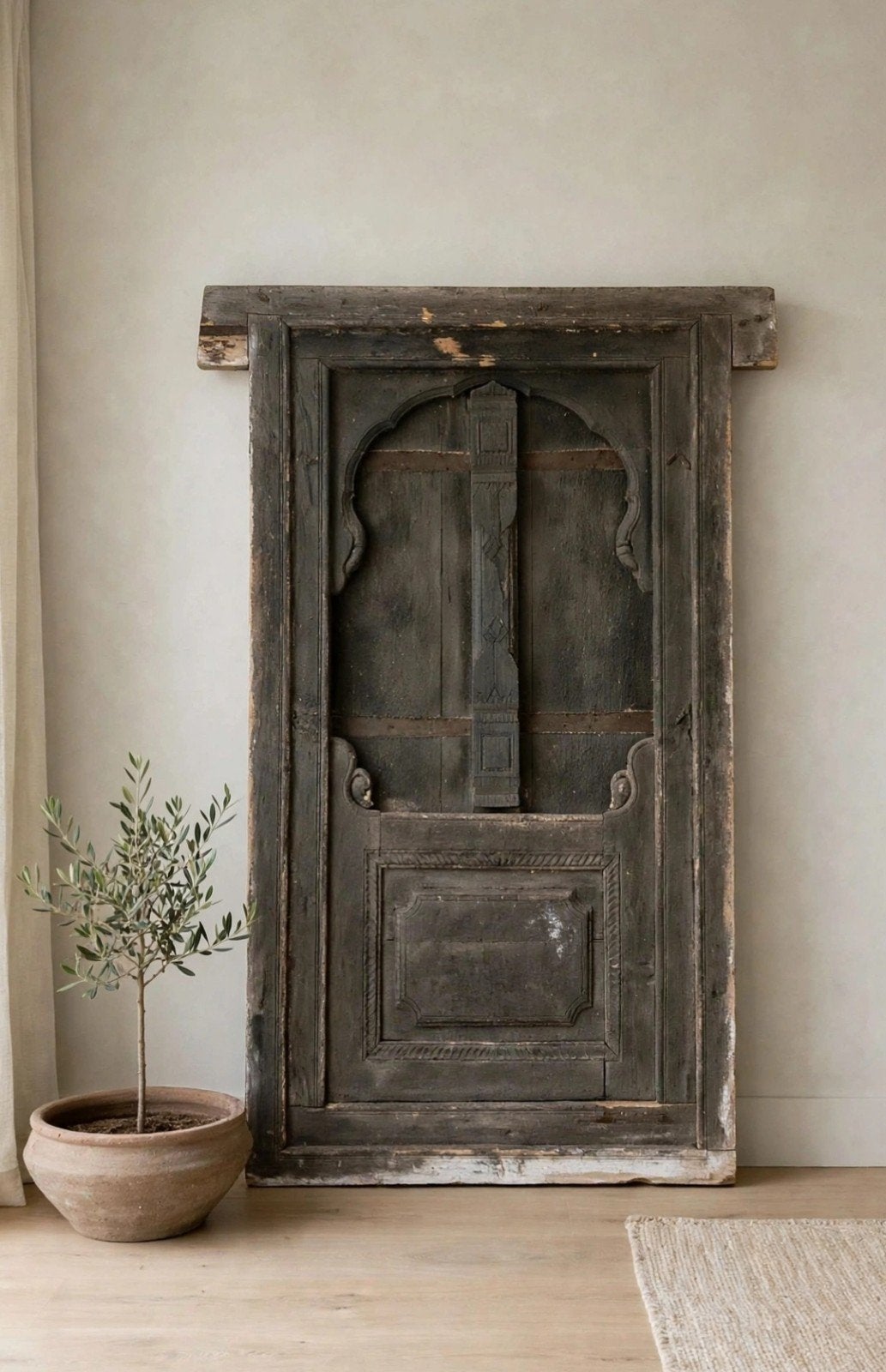 Oud paneel/luik voor sober interieur (ca. 1.40m hoog), Ophalen of Verzenden