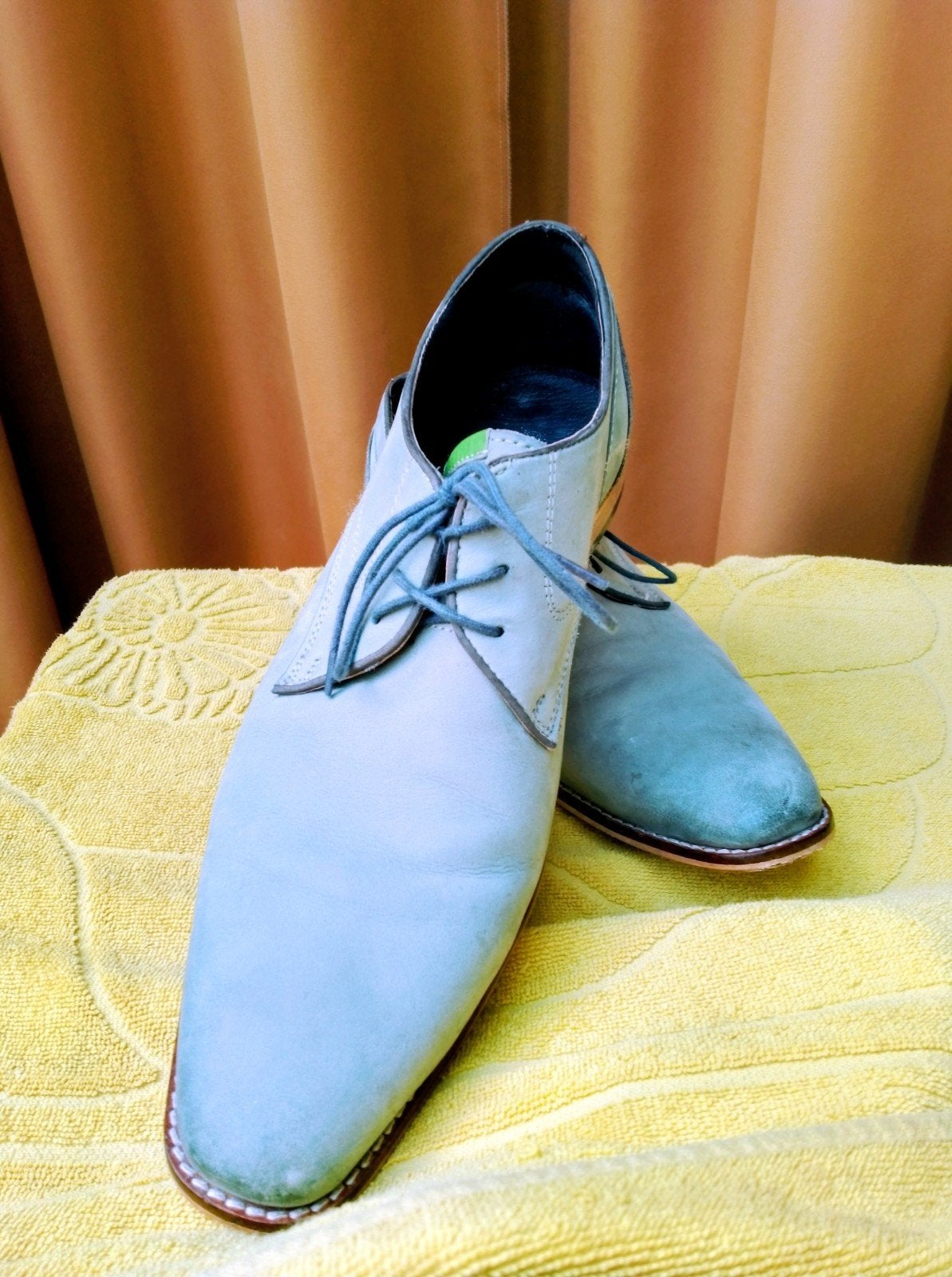 Piure Heren Nette Schoenen - Lichtblauw Maat 46, Blauw, Ophalen of Verzenden, Piure, Gedragen