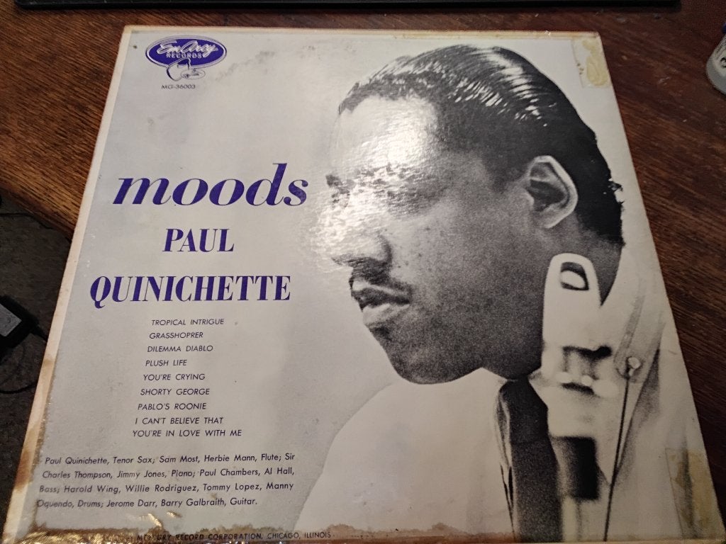 Paul Quinichette ‎– Moods   Mercury ‎– MG 36003 LP  US , LP, Gebruikt, Ophalen of Verzenden, 12 inch