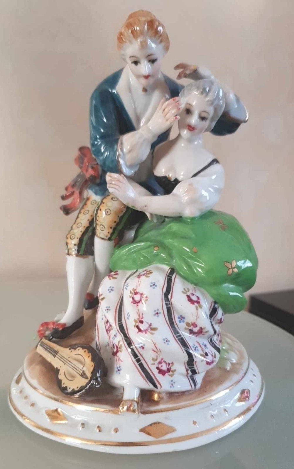 Antieke meissen handbeschilderde koppel., Ophalen of Verzenden