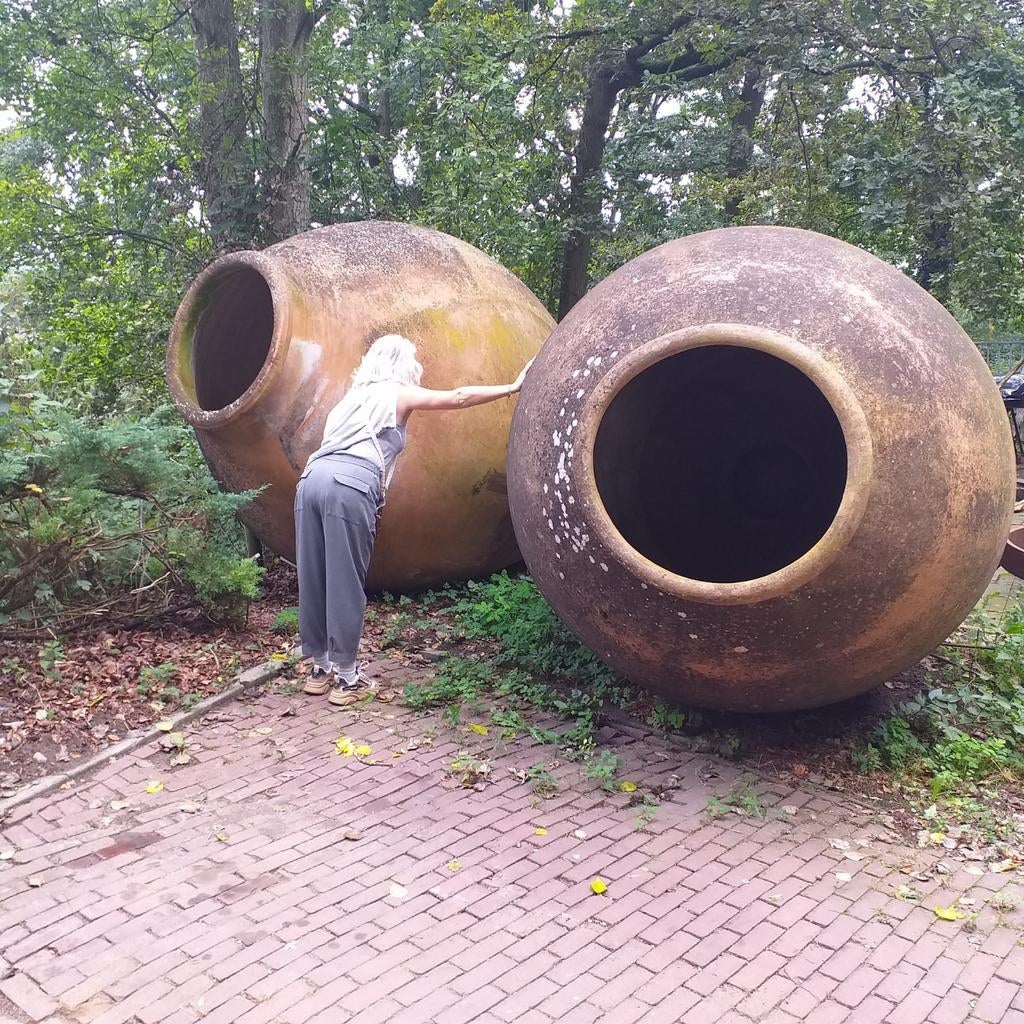Tuinvaas XXXL uit Italië 3.5 meter hoog incl voetstuk, Antiek en Kunst, Ophalen