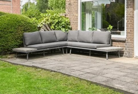 Loungebank tuin, Ophalen, 5 zitplaatsen, Gebruikt, Aluminium