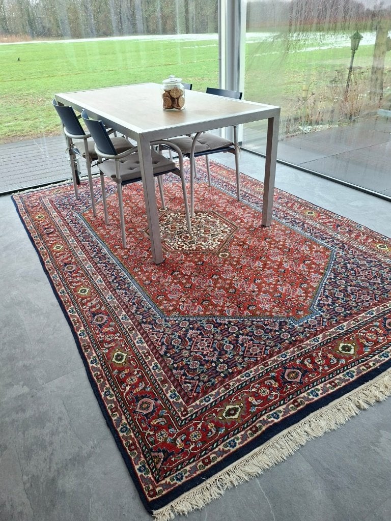 Handgeknoopt Tapijt 302x196 cm – Khorasan India – Origineel, 150 tot 200 cm, Ophalen of Verzenden, Crème, Rechthoekig