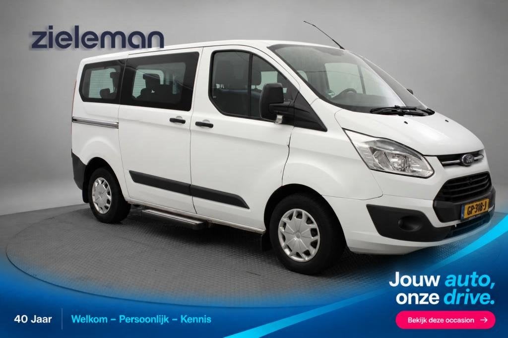 Ford TRANSIT CUSTOM 300 2.2 TDCI L1H1 Trend 9 Persoons - Air, Auto's, Euro 5, 101 pk, Gebruikt, Wit