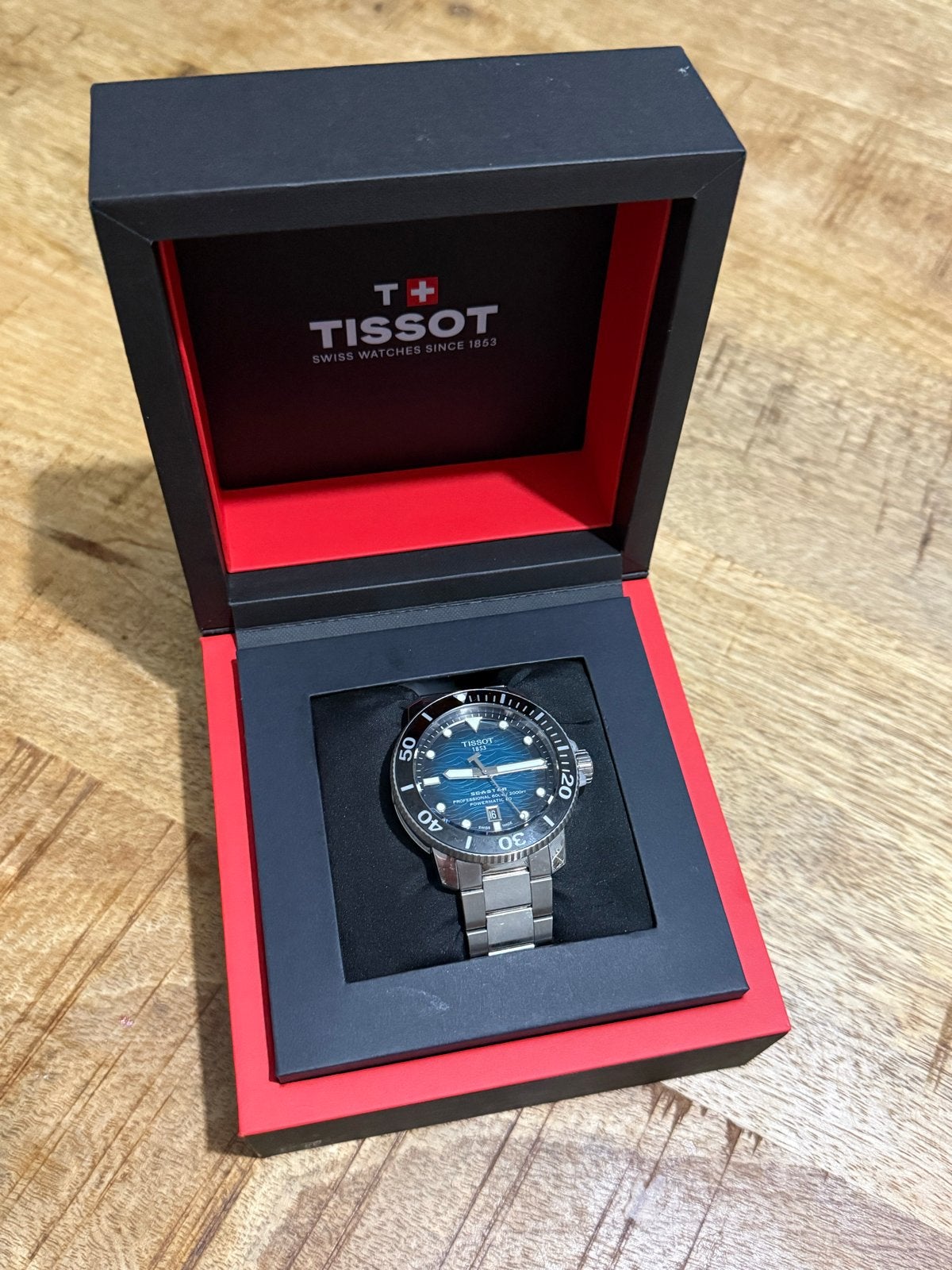 Tissot Seastar 2000 - met bon en doos, Overige merken, Gebruikt, Staal, Polshorloge