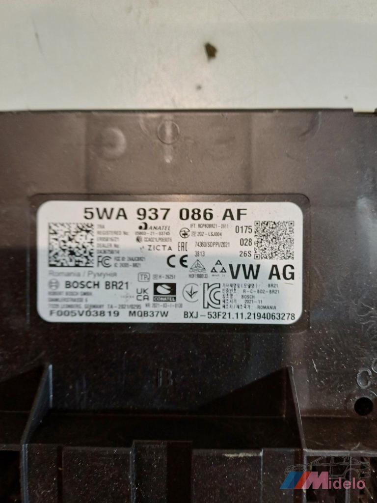 Body Control met artikelnummer 5WA937086 audi a3, Gebruikt, -, -, -