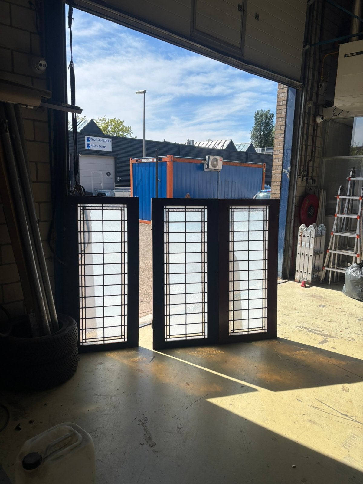 3 glas in lood ramen, Ophalen of Verzenden