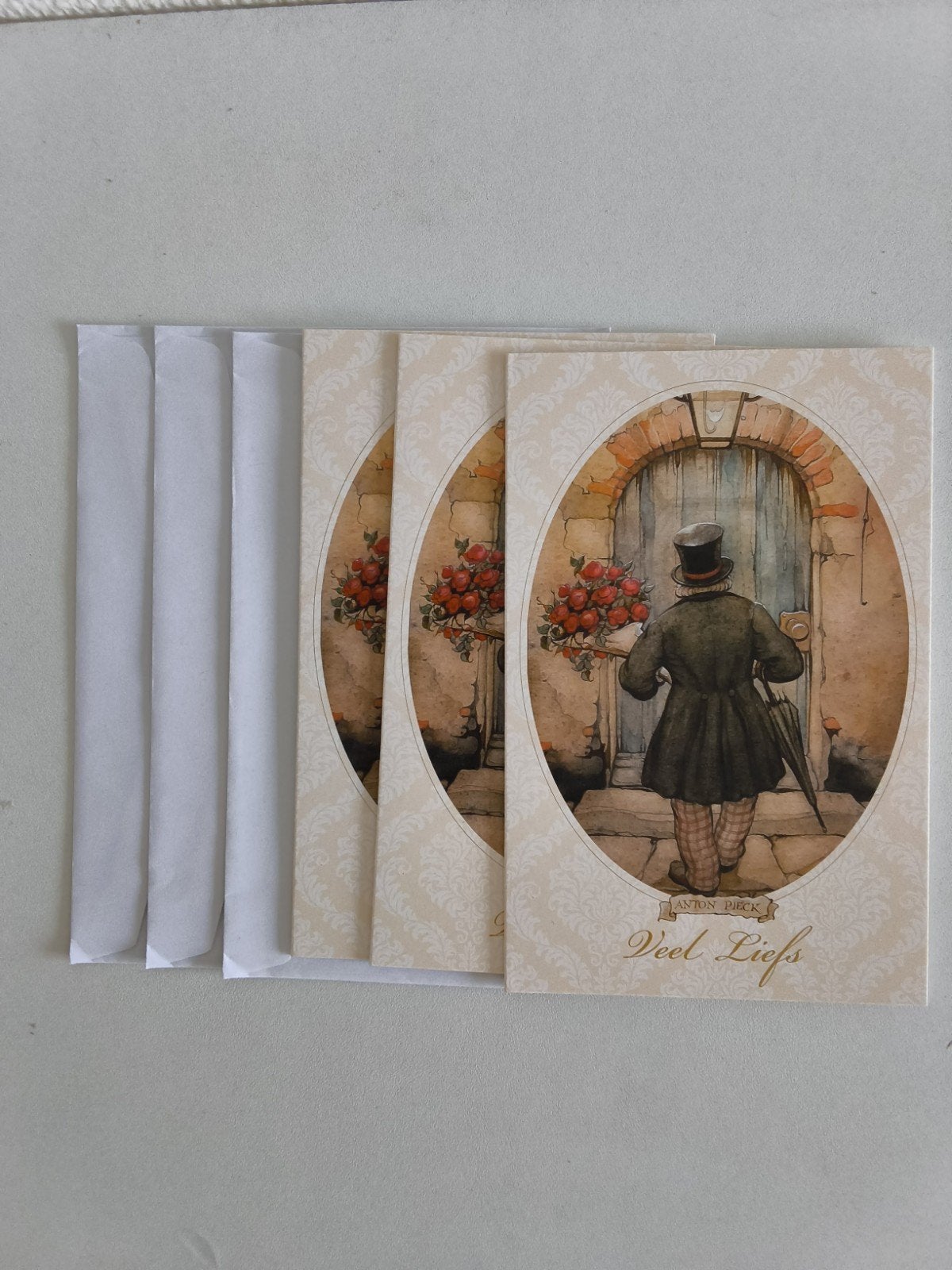 Anton pieck veel liefs wenskaarten met envelop., Ophalen of Verzenden, Nieuw