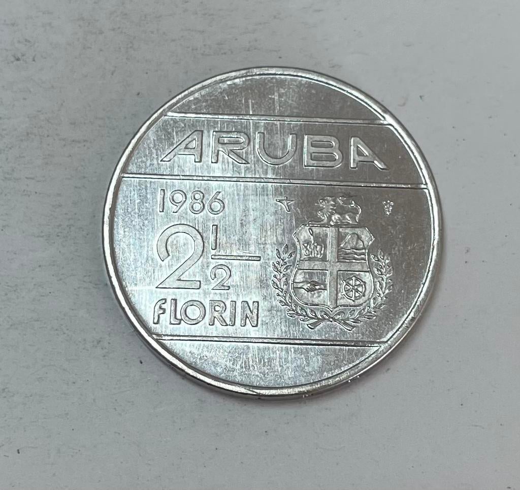 2,5 florijn Aruba 1986, Ophalen of Verzenden, Koningin Beatrix