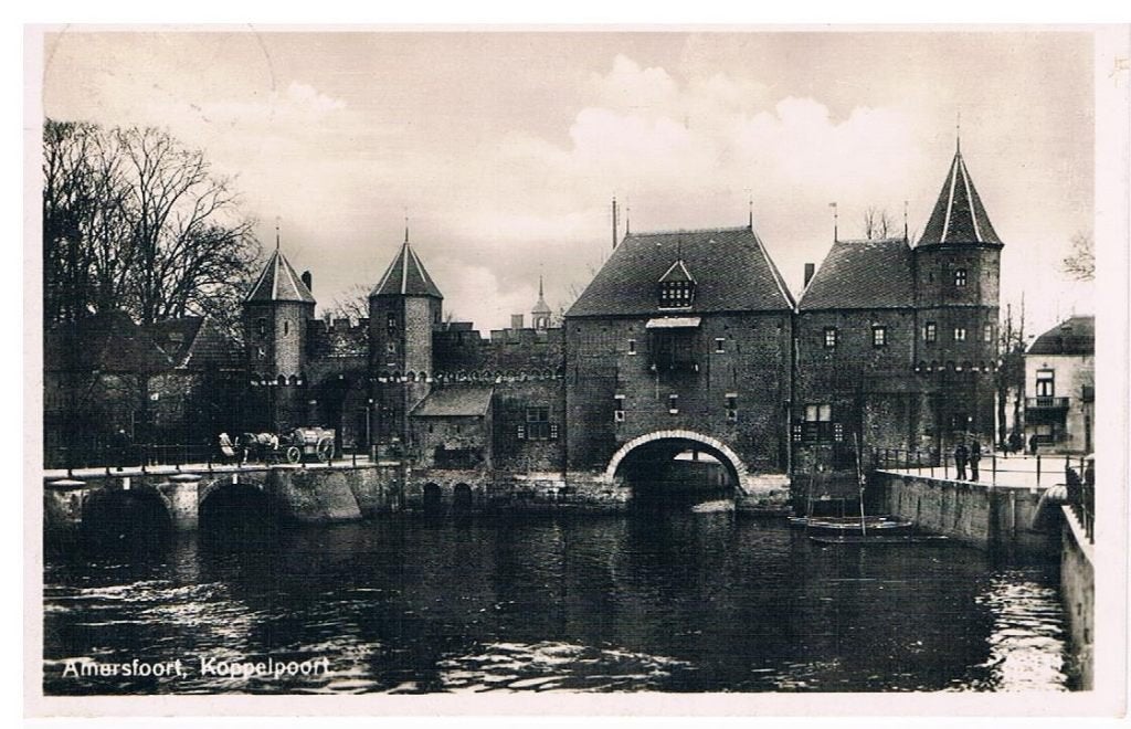 Amersfoort, Koppelpoort met kar en paard, Ophalen of Verzenden, 1920 tot 1940, Gelopen, Utrecht