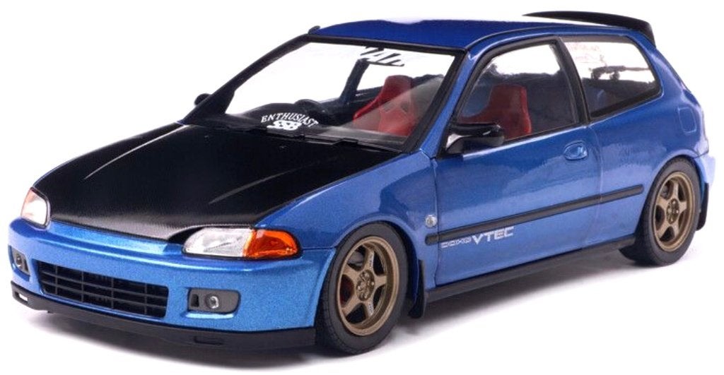 honda civic (eg6) 1991 works edition van solido  blauw 1:18, Ophalen, Nieuw, Auto, Solido
