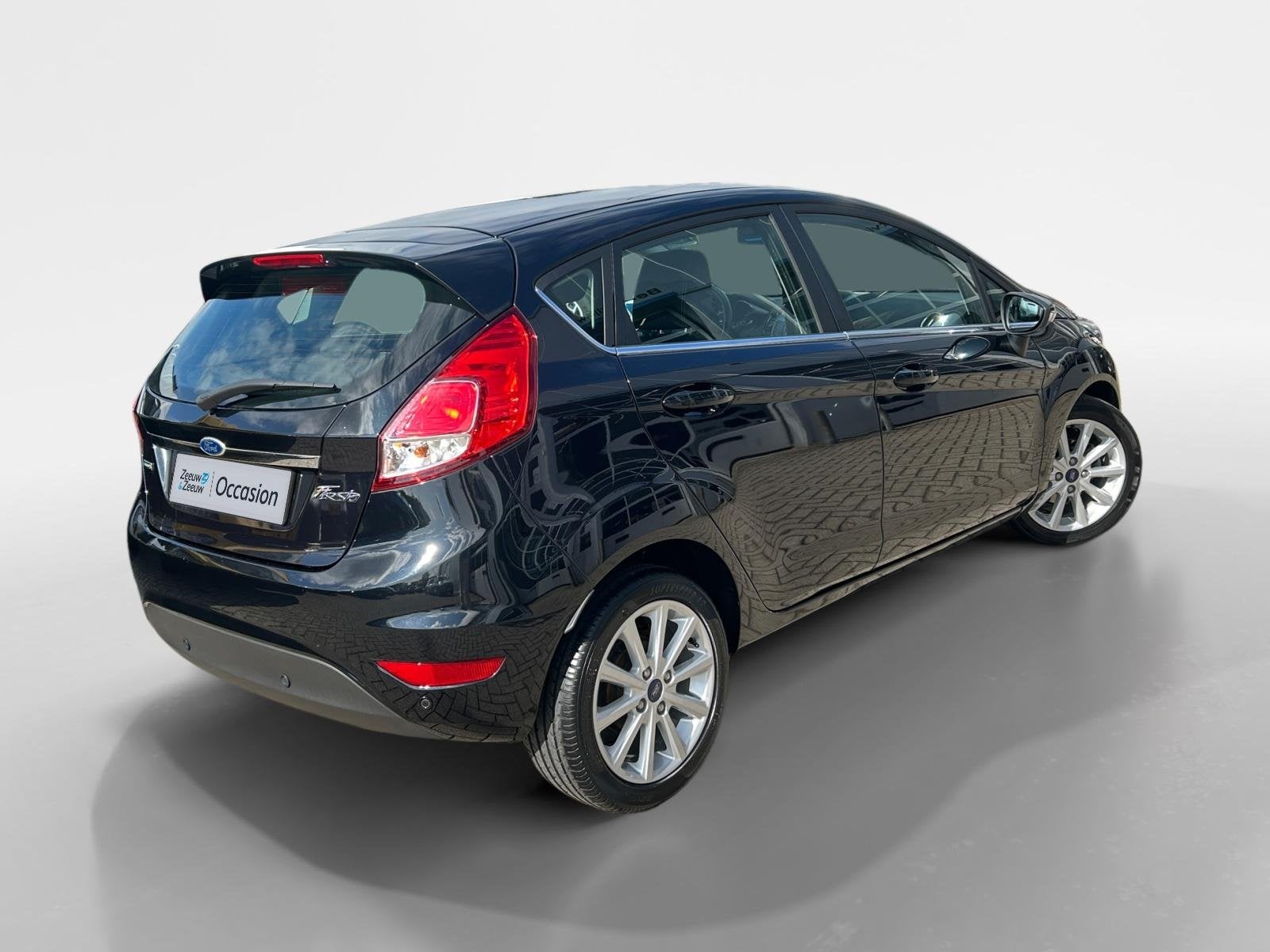 Ford Fiesta 1.0 EcoBoost Titanium |Automaat| Navigatie| Voor, Auto's, 12 maanden, Euro 6, Zwart, Origineel Nederlands