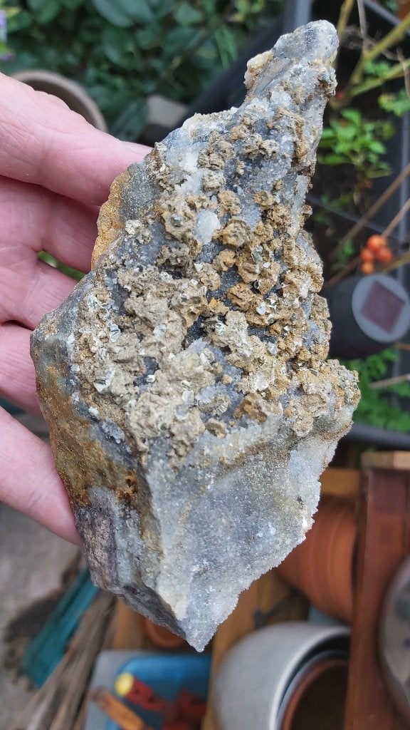 D34-14 Kwarts met Galeniet Madan Bulgarije verzameling coll, Ophalen of Verzenden, Mineraal