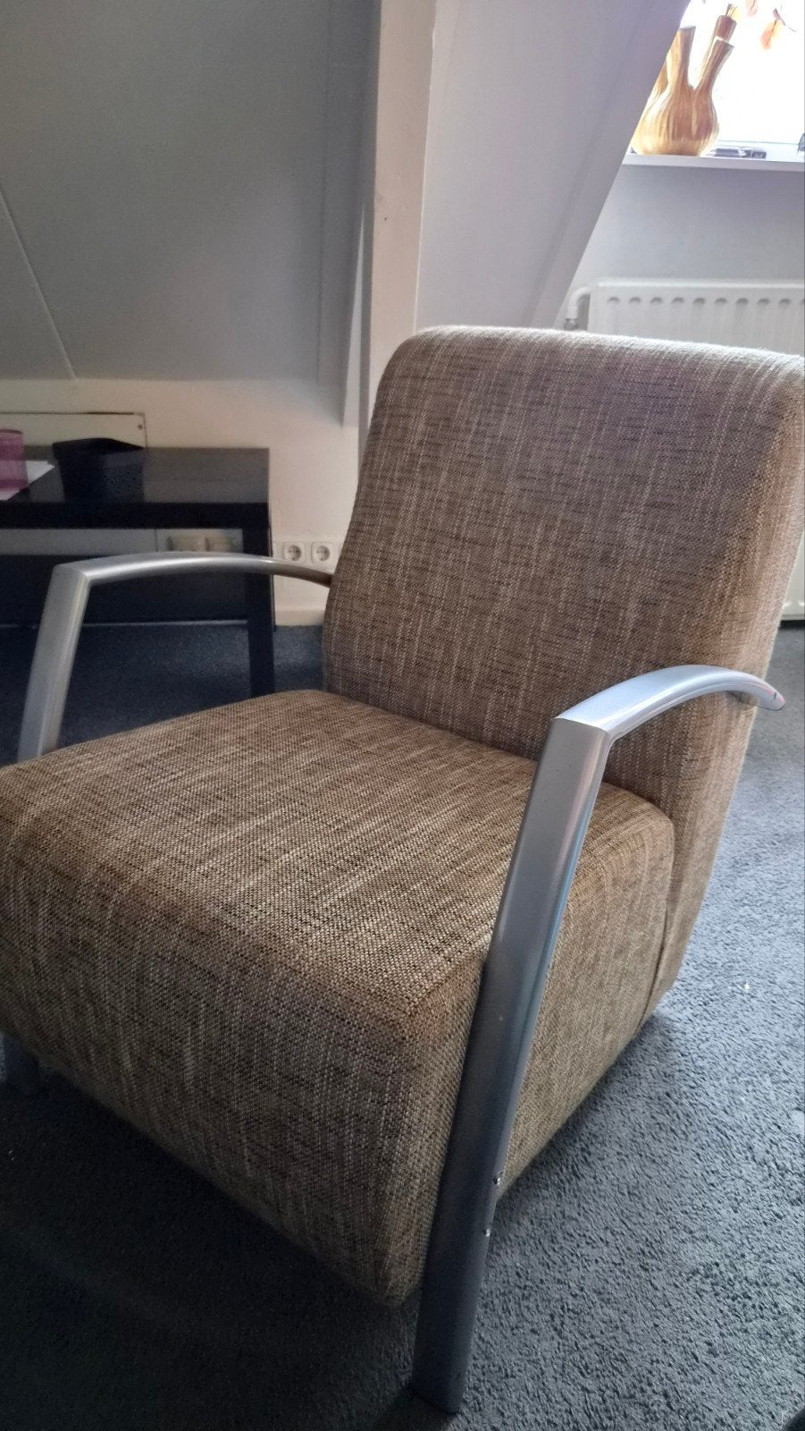 Comfortabele stoel voor woonkamer, Ophalen, Gebruikt, 75 tot 100 cm, Metaal