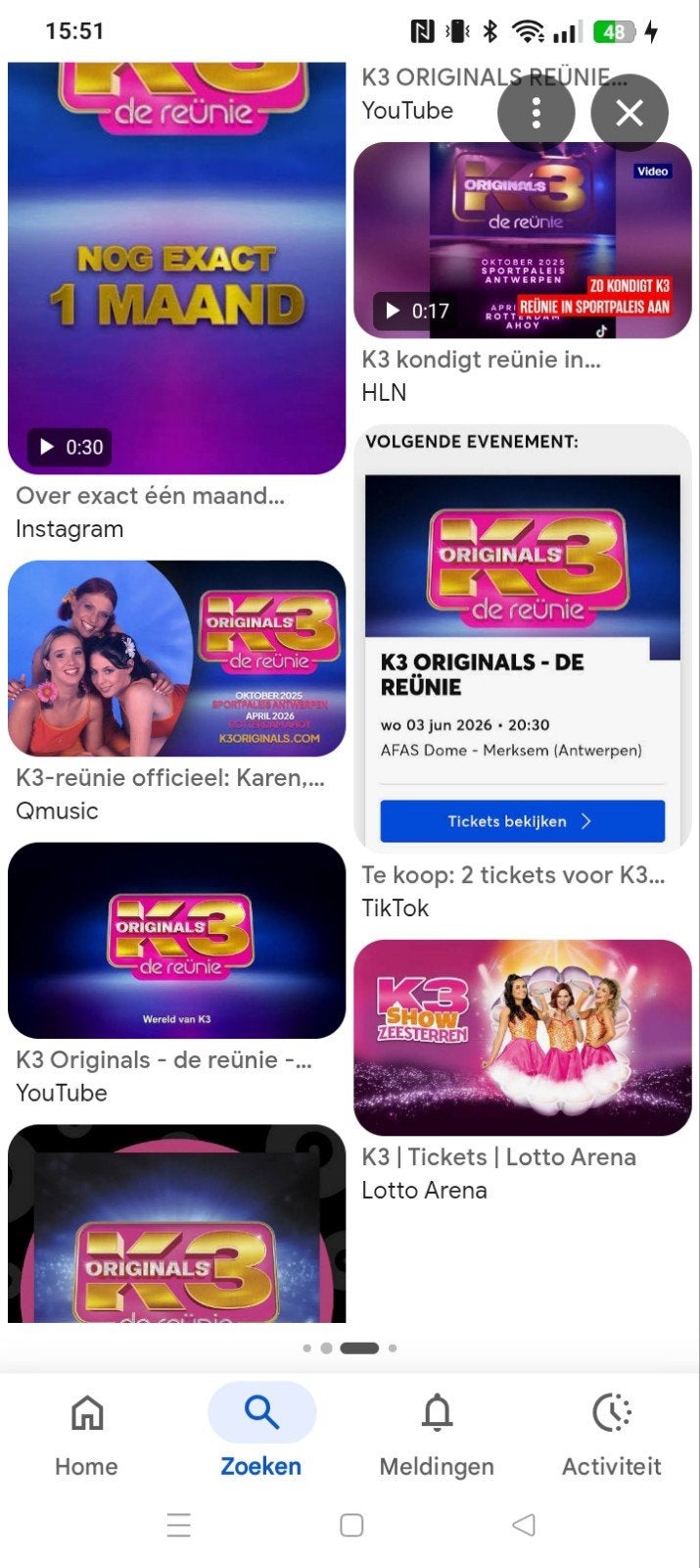 K3 concert, Eén persoon