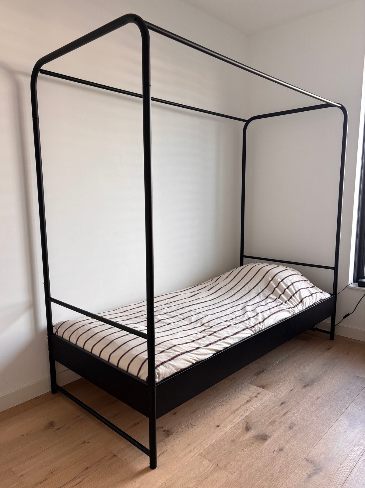 Eenpersoons hemelbed met matras, Huis en Inrichting, Ophalen, Gebruikt, 90 cm, Eenpersoons