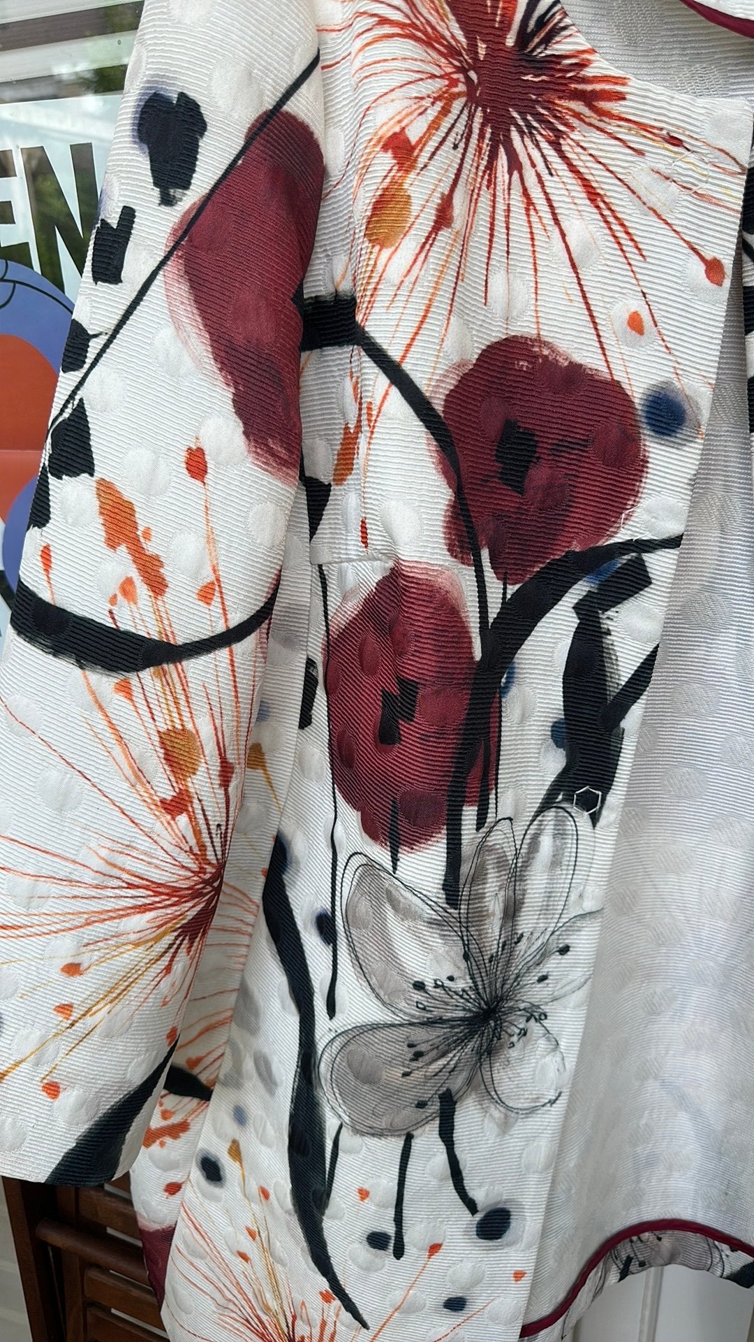Mooi jas, Ophalen of Verzenden, Zo goed als nieuw, Maat 46/48 (XL) of groter, Meerkleurig
