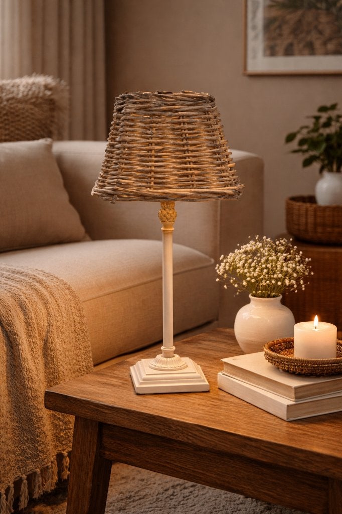 Sfeervolle warme landelijke lamp nachtlamp, tafellamp, Huis en Inrichting, Lampen | Tafellampen, Ophalen, Nachtlamp, Overige stijlen