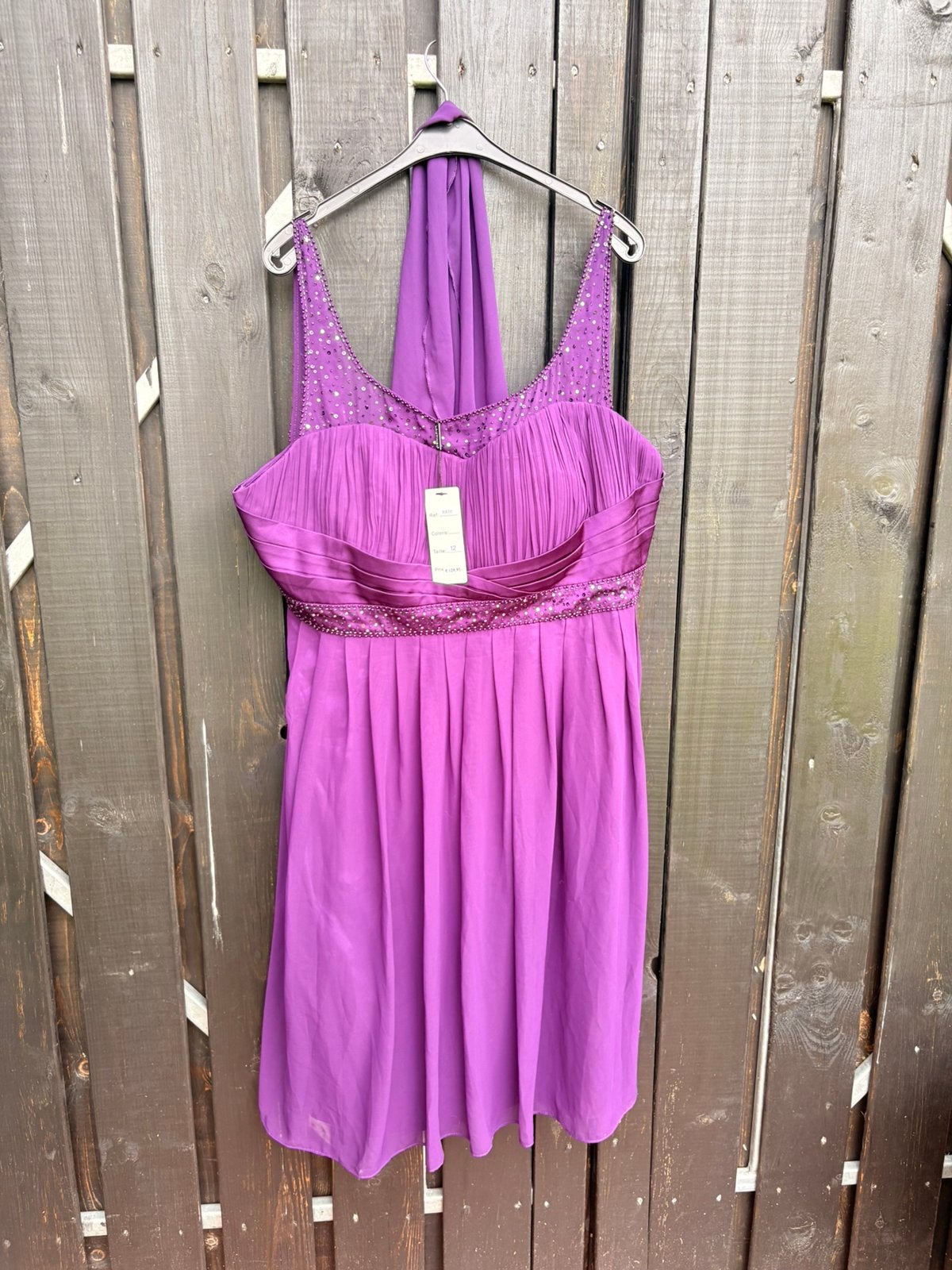 Nieuwe galajurk / cocktailjurk 46/48, Galajurk, Paars, Maat 46/48 (XL) of groter, Nieuw