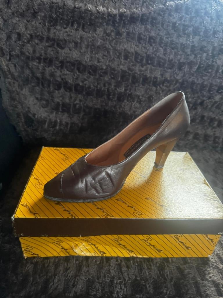 Loretta Alta Moda pumps, maat 38, bruin leer, Pumps, Bruin, Ophalen of Verzenden, Loretta Alta Moda