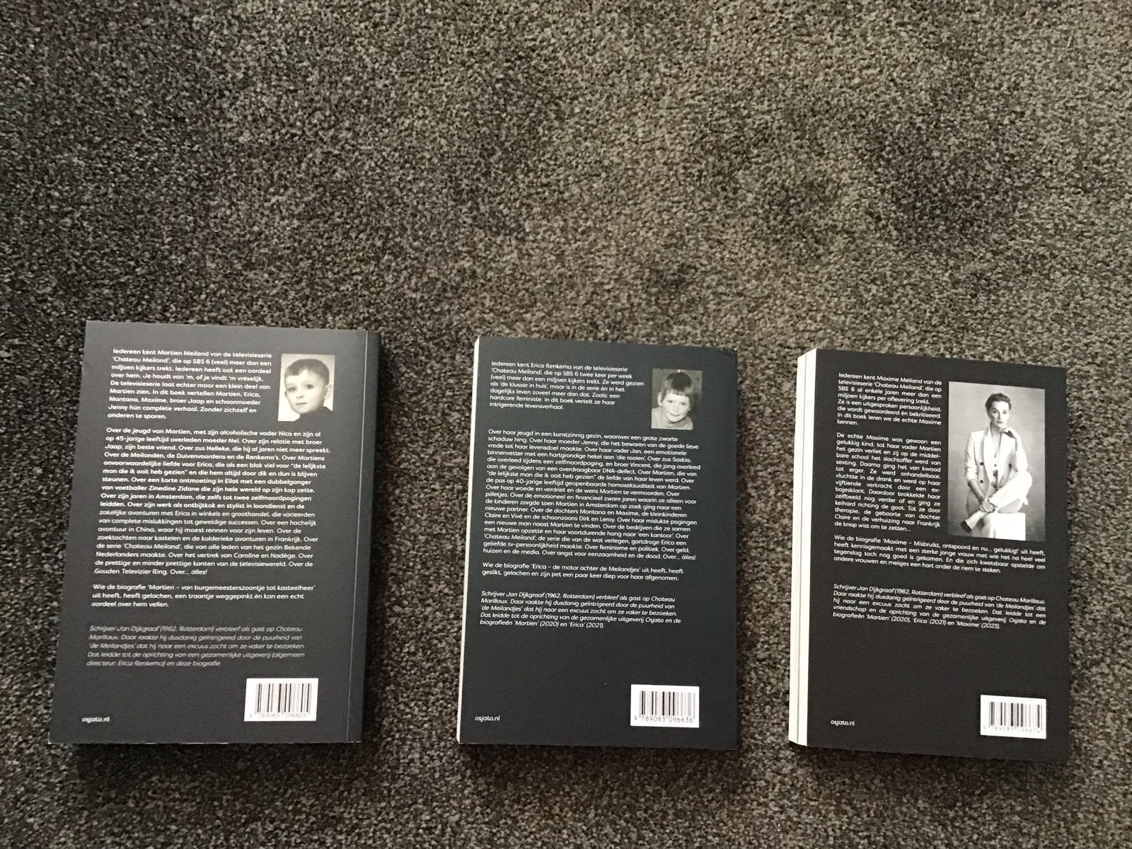 Biografieën Martien, Erica en Maxime Meiland - Set van 3, Boeken, Ophalen, Zo goed als nieuw, Overige
