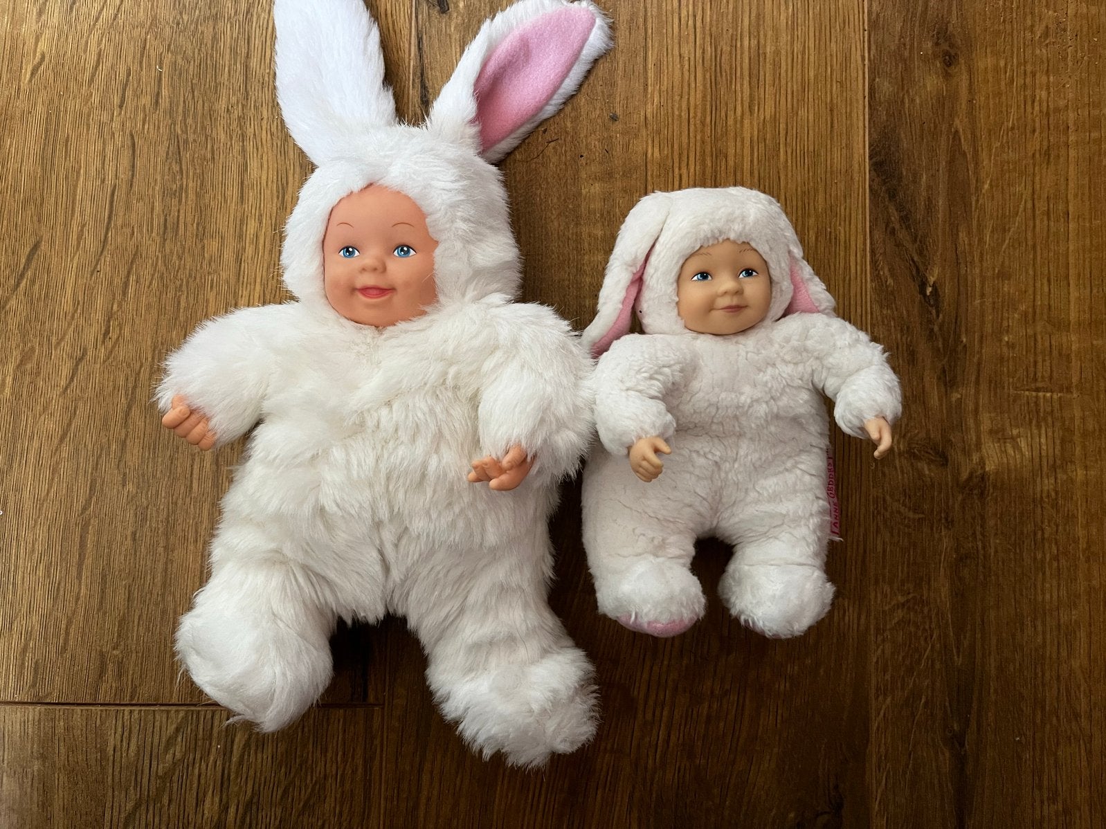 Anne Geddes Poppen - Konijn en Lammetje, Kinderen en Baby's, Ophalen of Verzenden, Zo goed als nieuw, Babypop