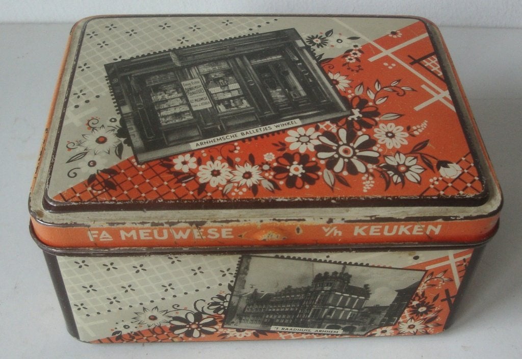 Blik Echte Arnhemsche Balletjes Fa. Meuwese v/h Keuken Groot, Ophalen of Verzenden, Zo goed als nieuw, Overige, Overige merken