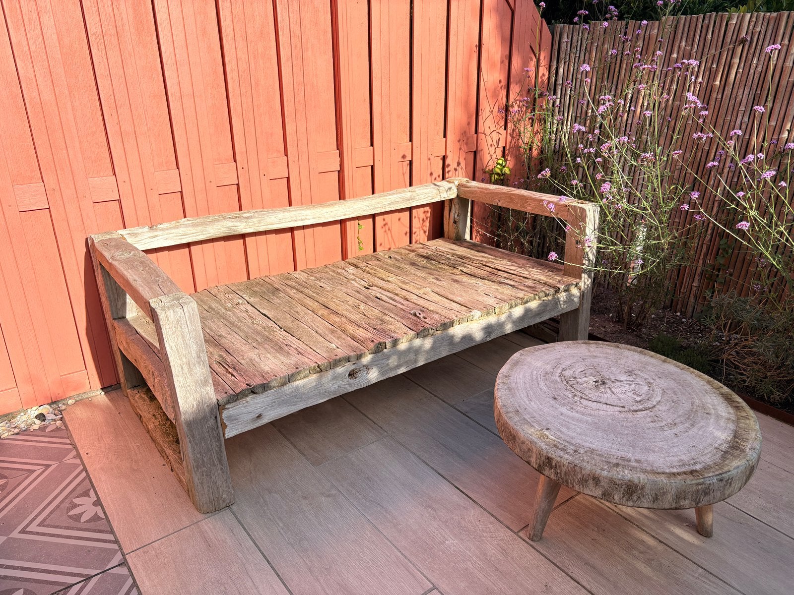 Ibiza outdoor lounge bank teak, Tuin en Terras, Ophalen, Gebruikt, Teakhout