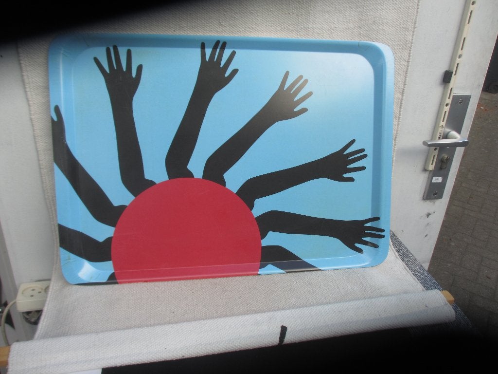 Vintage Ikea XXL dienblad / Kökkel, Kunststof, Gebruikt, Ophalen of Verzenden, Afgeronde hoeken