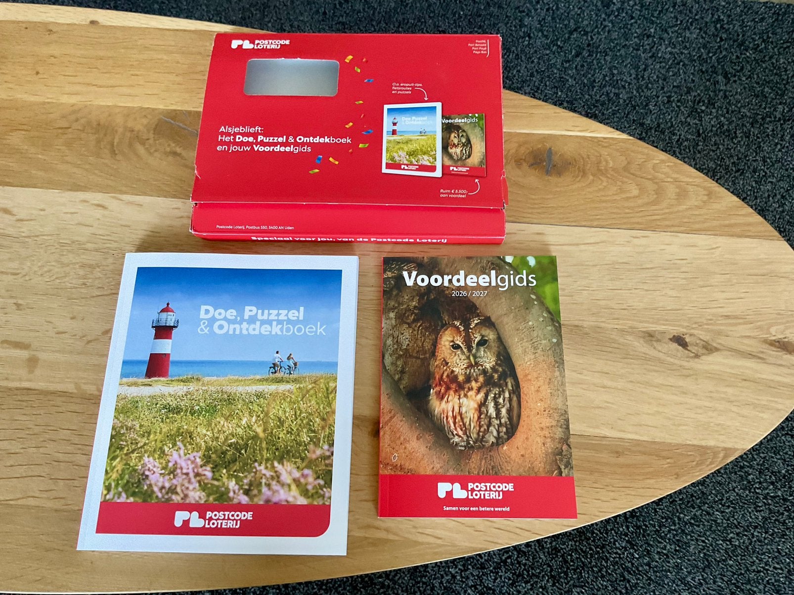 Postcode Loterij :Voordeelgids 2026 -2027 + Doe, Puzzel boek, Ophalen