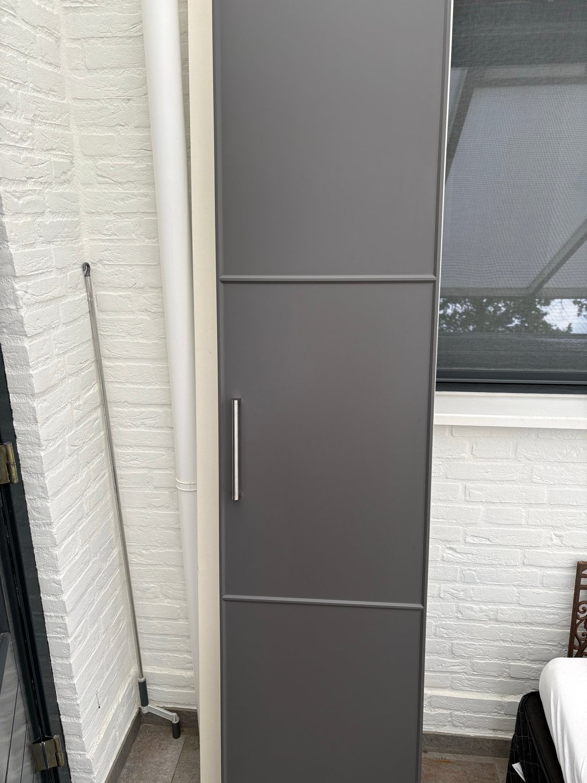 2x grijze deuren voor IKEA PAX kast incl. chroom handgreep, Ophalen, Gebruikt, 200 cm of meer, 50 tot 100 cm