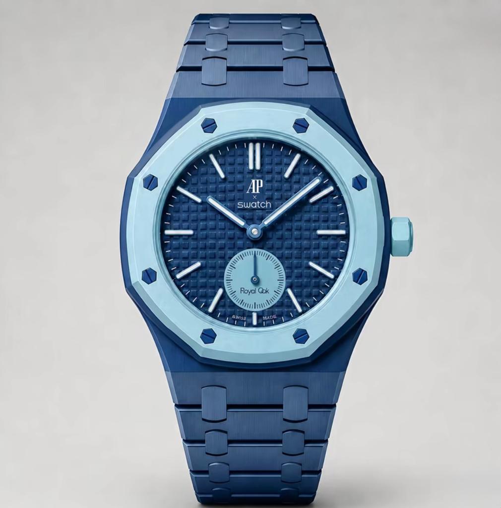 Swatch X AP royal pop, Ophalen of Verzenden, Nieuw, Polshorloge, Overige merken