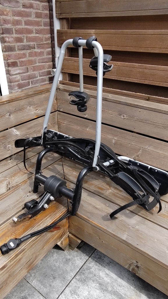 Thule fietsendrager euroclick systeem, Auto diversen, Fietsendragers, Ophalen, 2 fietsen, Gebruikt, Trekhaakdrager