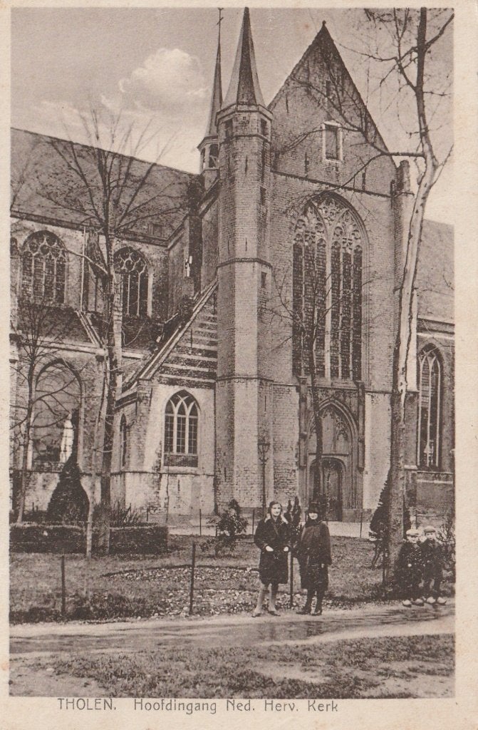 THOLEN Ned. Herv. Kerk Hoofdingang 1931, Verzenden, 1920 tot 1940, Gelopen, Zeeland