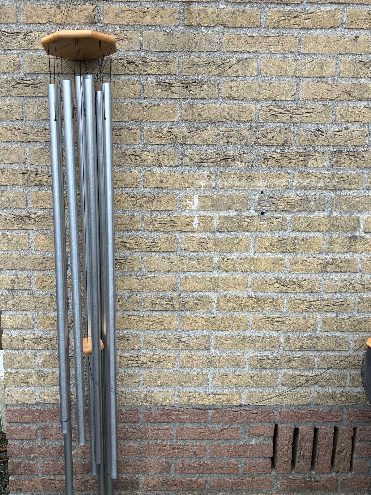 Lange windgong 135x20 cm - Rustgevend geluid, Ophalen, Zo goed als nieuw, Zilver, Metaal