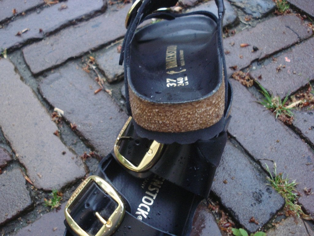 BIRKENSTOCK BIG DOUBLE 37 ZWART NIEUW GRATIS VERZENDING POST, Slippers, Verzenden, Zwart, Nieuw