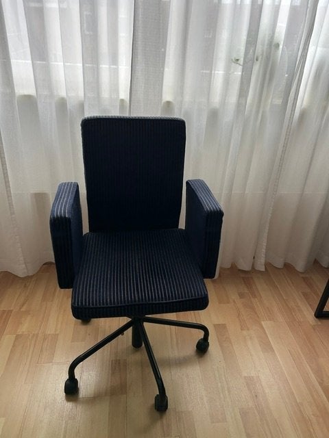 Bulo Pub en Club Bureaustoel - Donkerblauwe ribstof, Ophalen, Gebruikt, Blauw, Bureaustoel