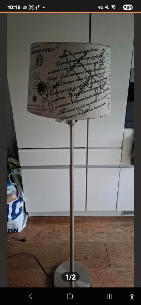 Staande vloerlamp met leeslampje, Ophalen, Gebruikt, 150 tot 200 cm